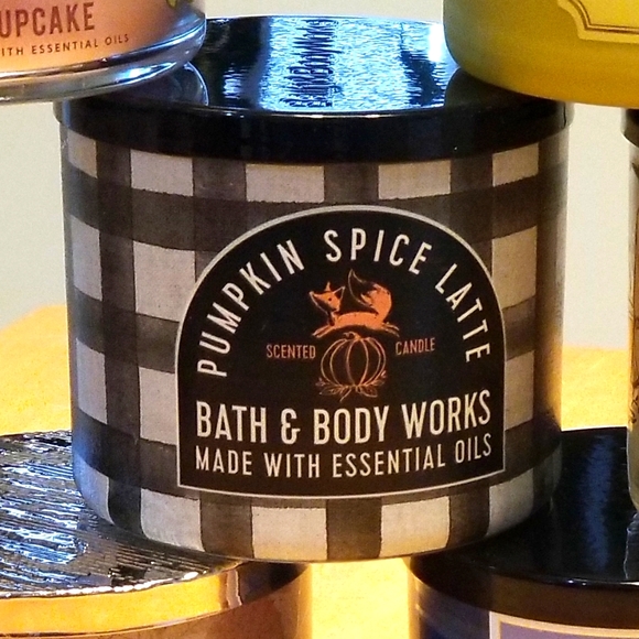 3 wick Candle Pumpkin Spice Latte Bath & Body Work - Picture 1 of 3
